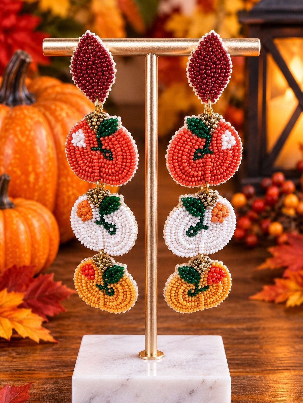 Halloween Beaded Earrings